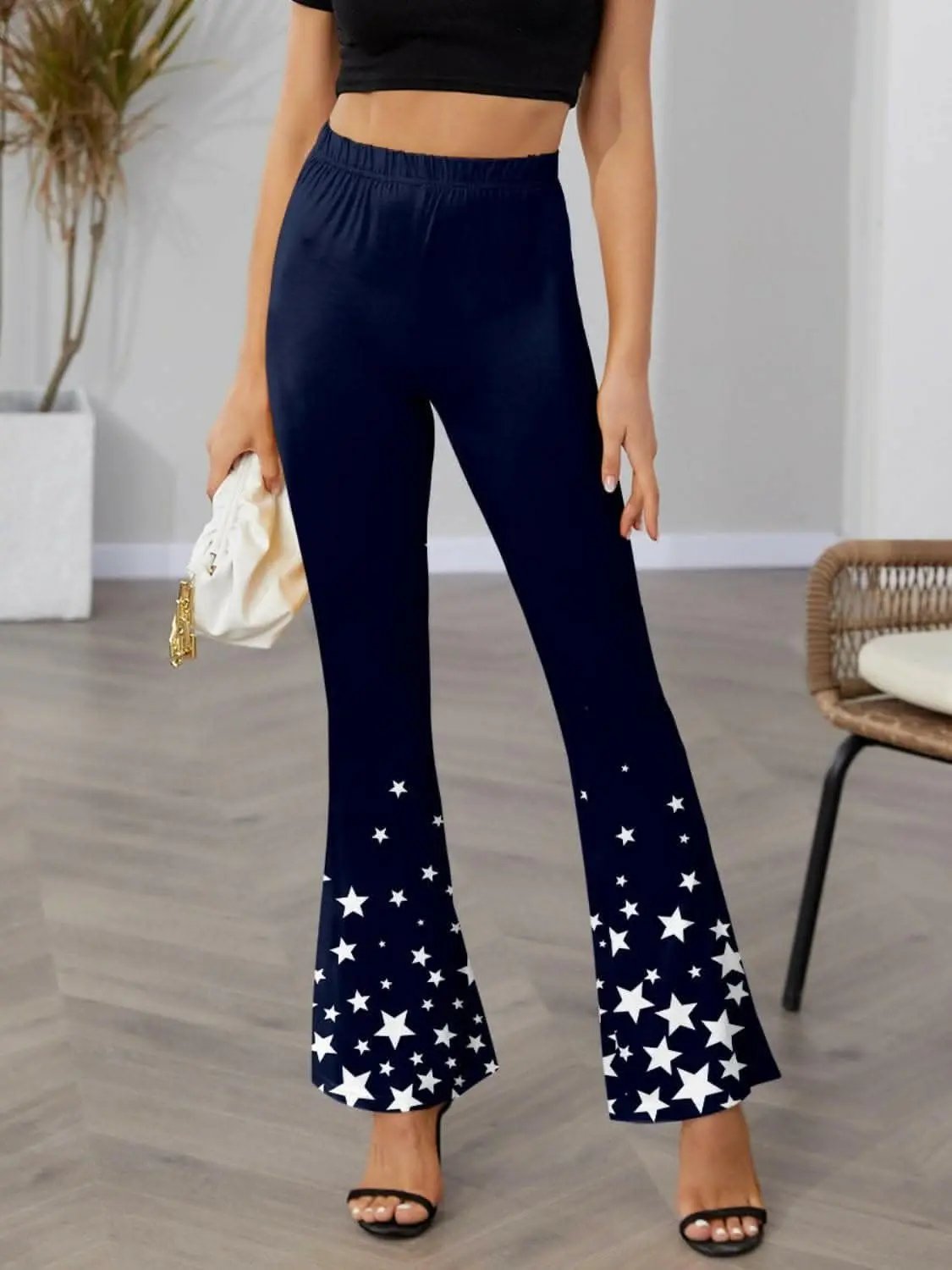 Twinkle flared elastic pants - Love Salve